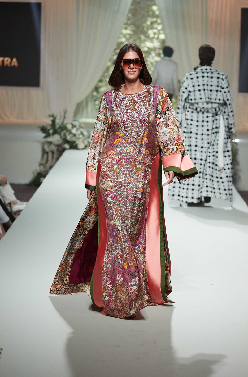 Multicoloured Printed Kaftan