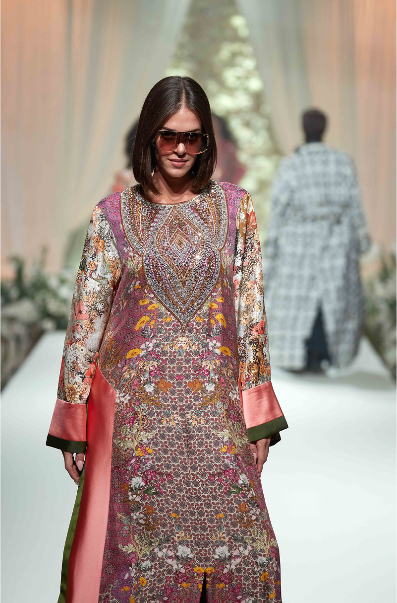 Multicoloured Printed Kaftan