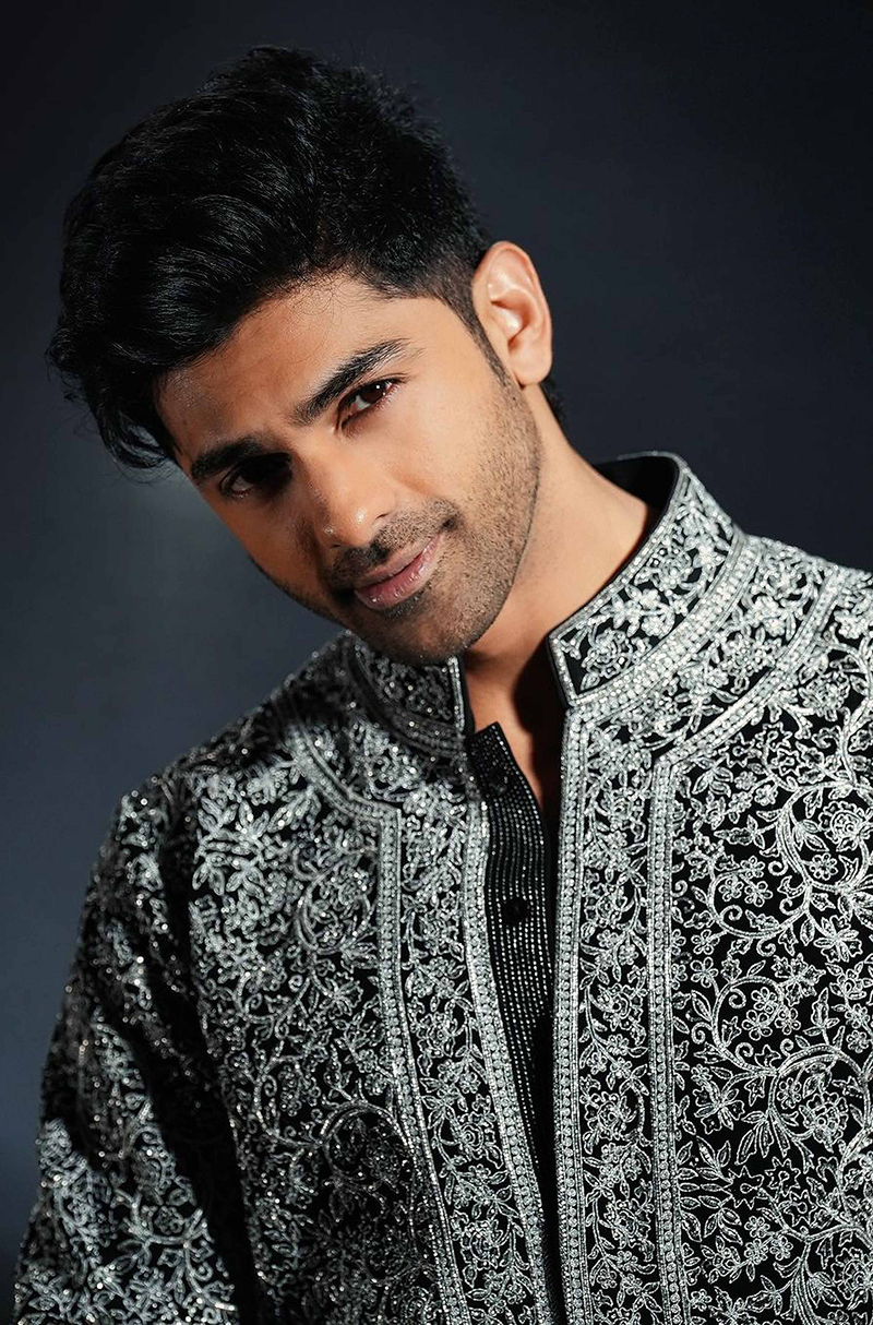 Taha Shah in our Black with Silver Dori Embroidered Kurta Set