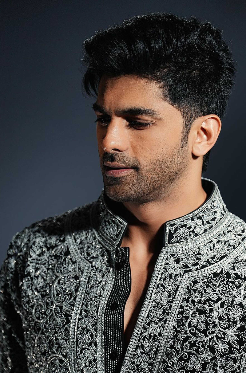 Taha Shah in our Black with Silver Dori Embroidered Kurta Set