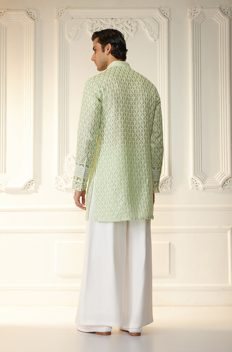 Mint Green Threadwork Kurta Set