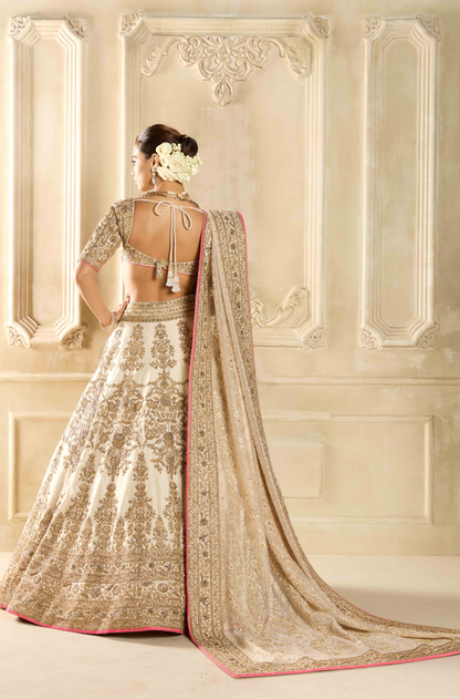 Ivory Embroidered Lehenga Set