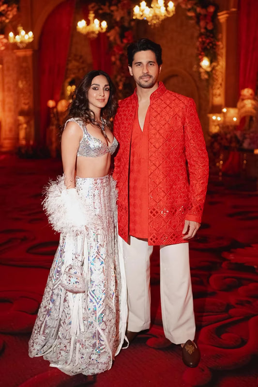 Sidharth Malhotra In Our Red Embroidered Sherwani Set
