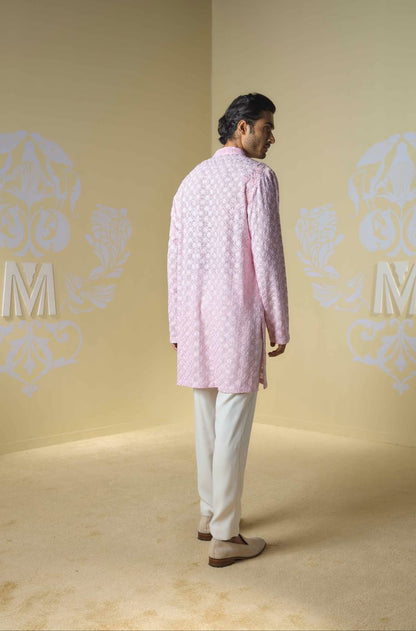 Pink Kashmiri Embroidered Kurta Set