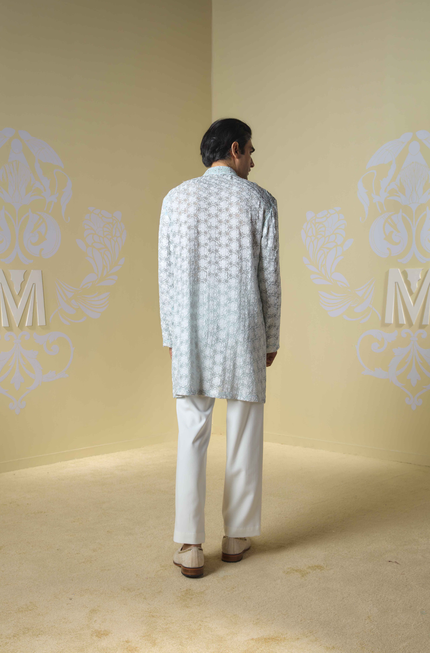 Sky Blue Kashmiri Embroidered Kurta Set