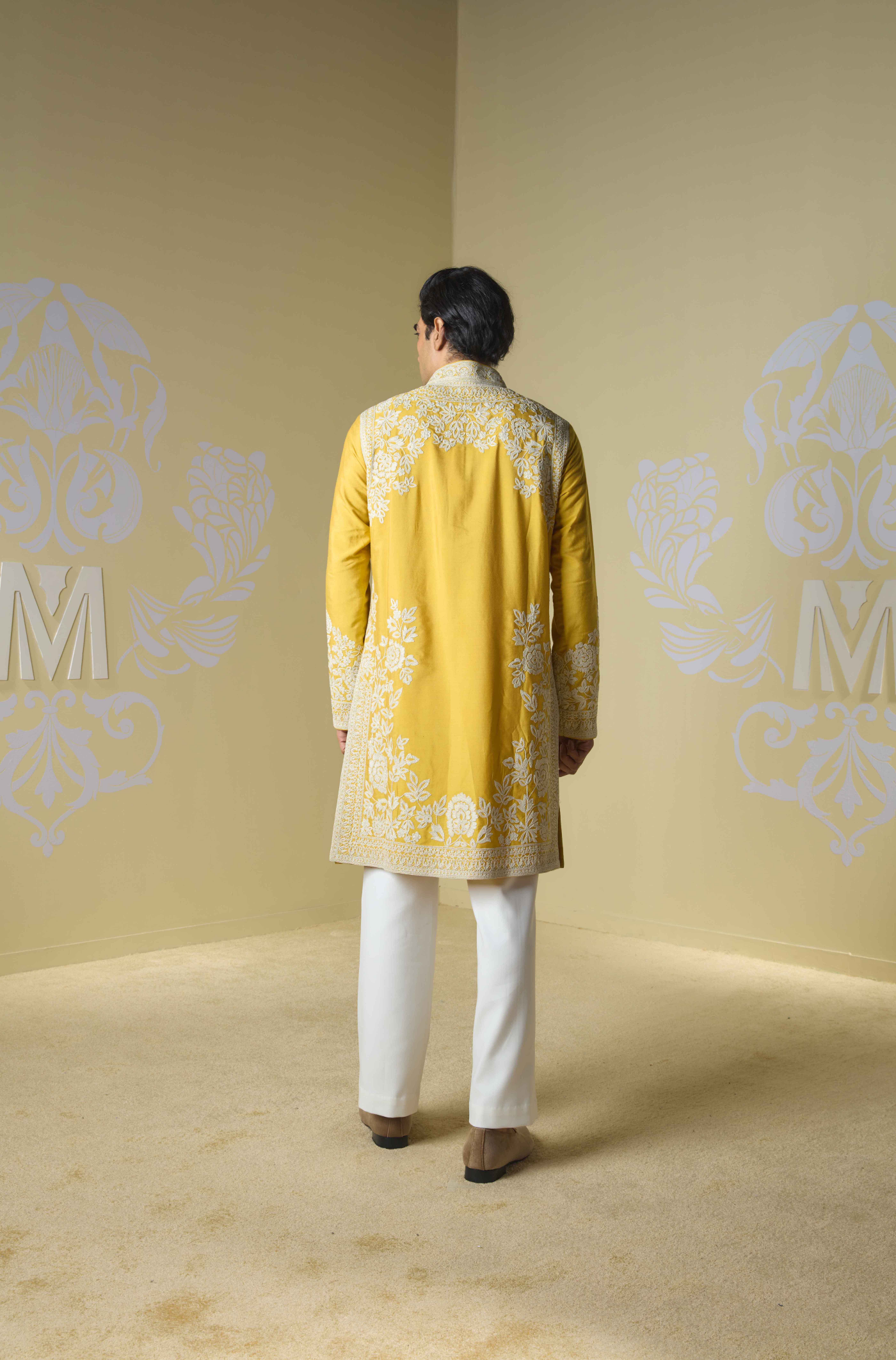 Yellow Dori Embroidered Kurta Set