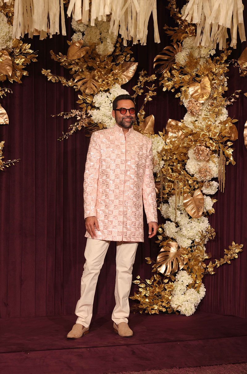 Abhay Deol in our Pink Thread & Sequin Embroidered Sherwani Set