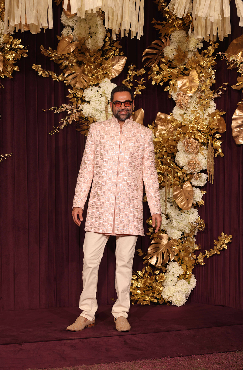Abhay Deol in our Pink Thread & Sequin Embroidered Sherwani Set