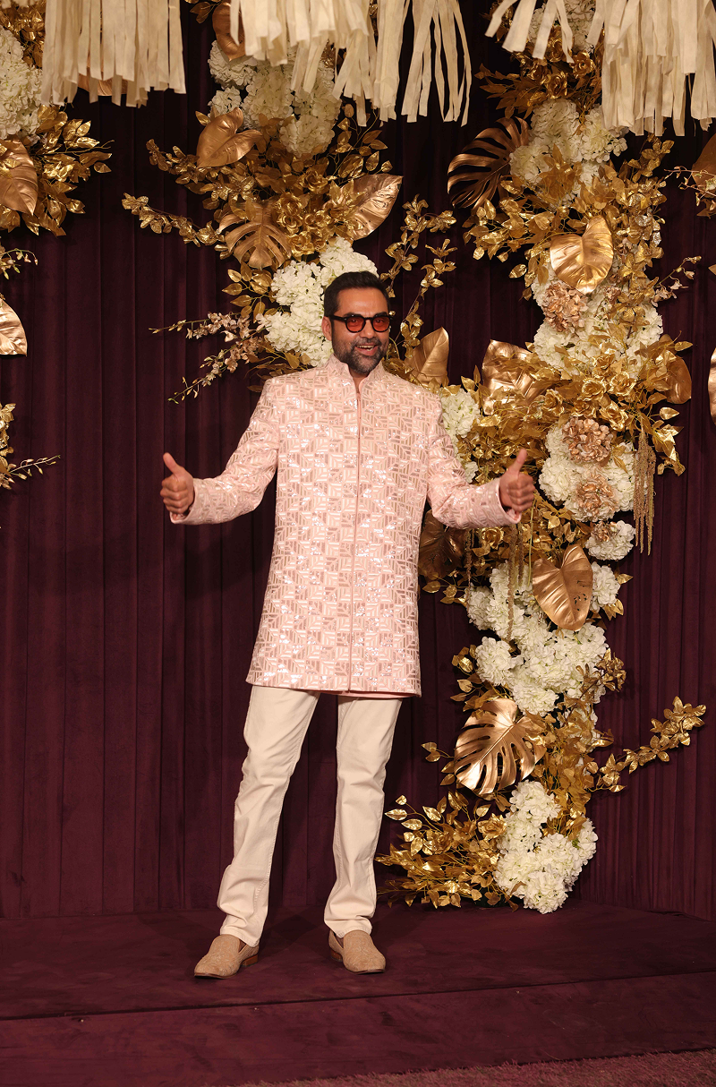 Abhay Deol in our Pink Thread & Sequin Embroidered Sherwani Set