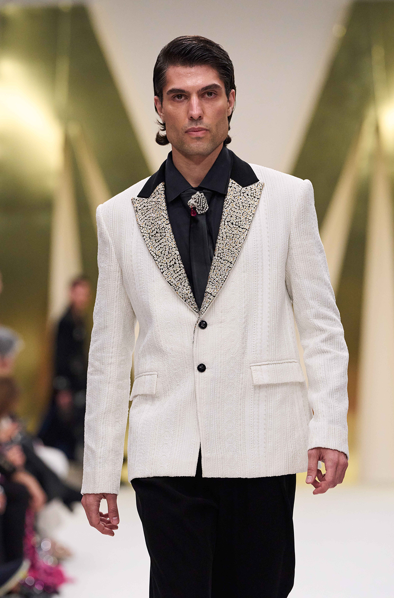 Ivory Thread Embroidered Blazer Set