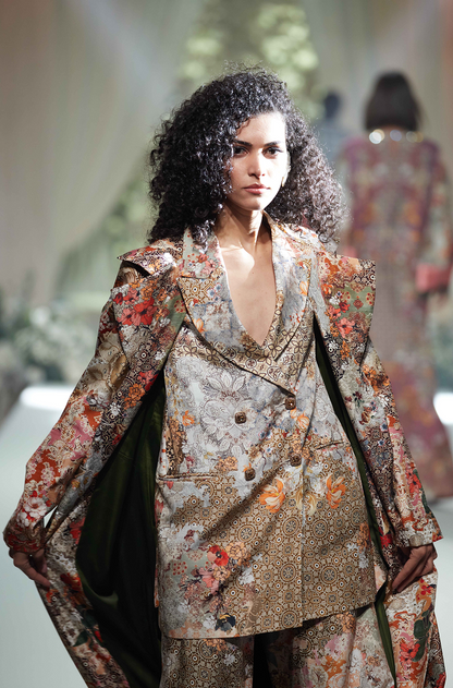 Multicoloured Floral Printed Pant Set