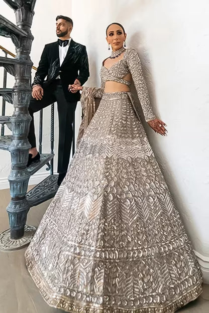 Bride: Aman Sanghera in Dori Embellished Lehenga Set