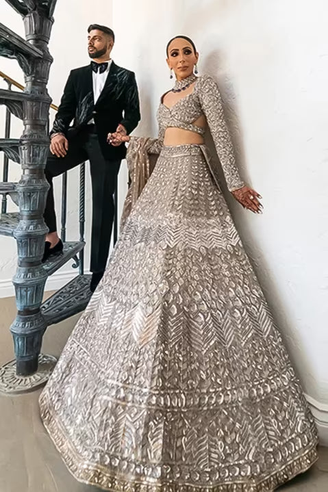 Bride: Aman Sanghera in Dori Embellished Lehenga Set