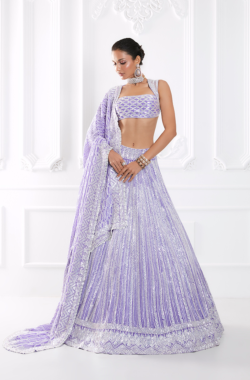 Lavender Taban Sequin Lehenga Set