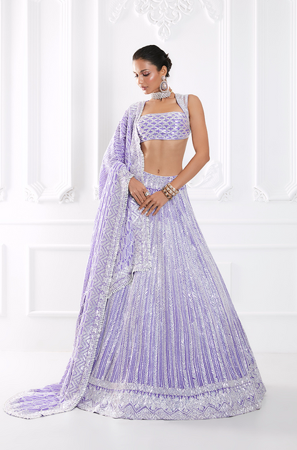Lavender Taban Sequin Lehenga Set