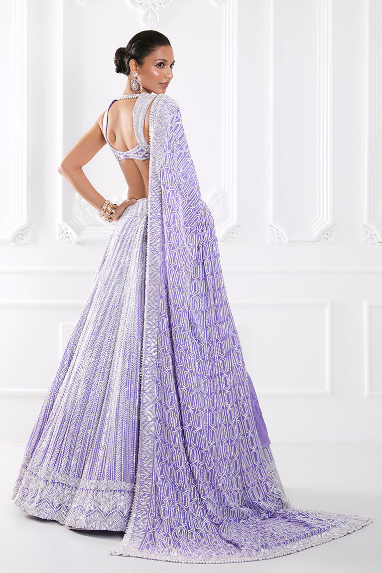 Lavender Taban Sequin Lehenga Set