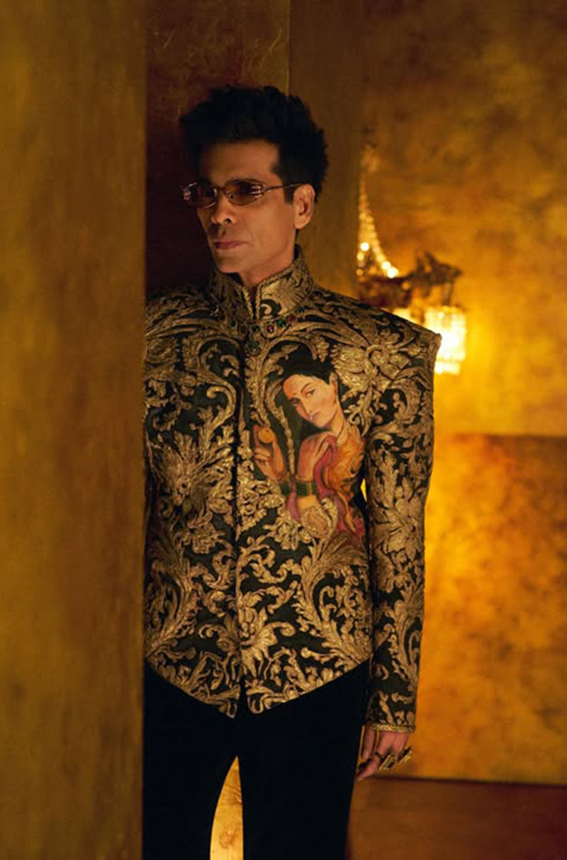 Karan Johar in our Multi-Dimensional Hand-Painted Jacket