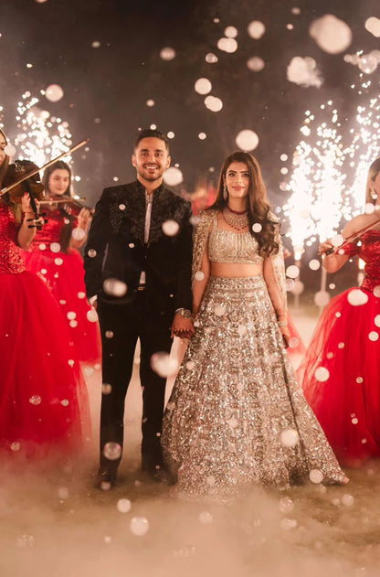 Bride: Priyam Arora in our Signature Embroidered Lehenga Set
