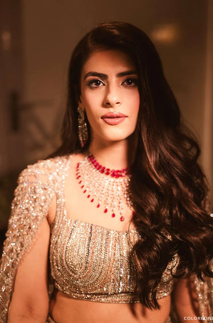 Bride: Priyam Arora in our Signature Embroidered Lehenga Set