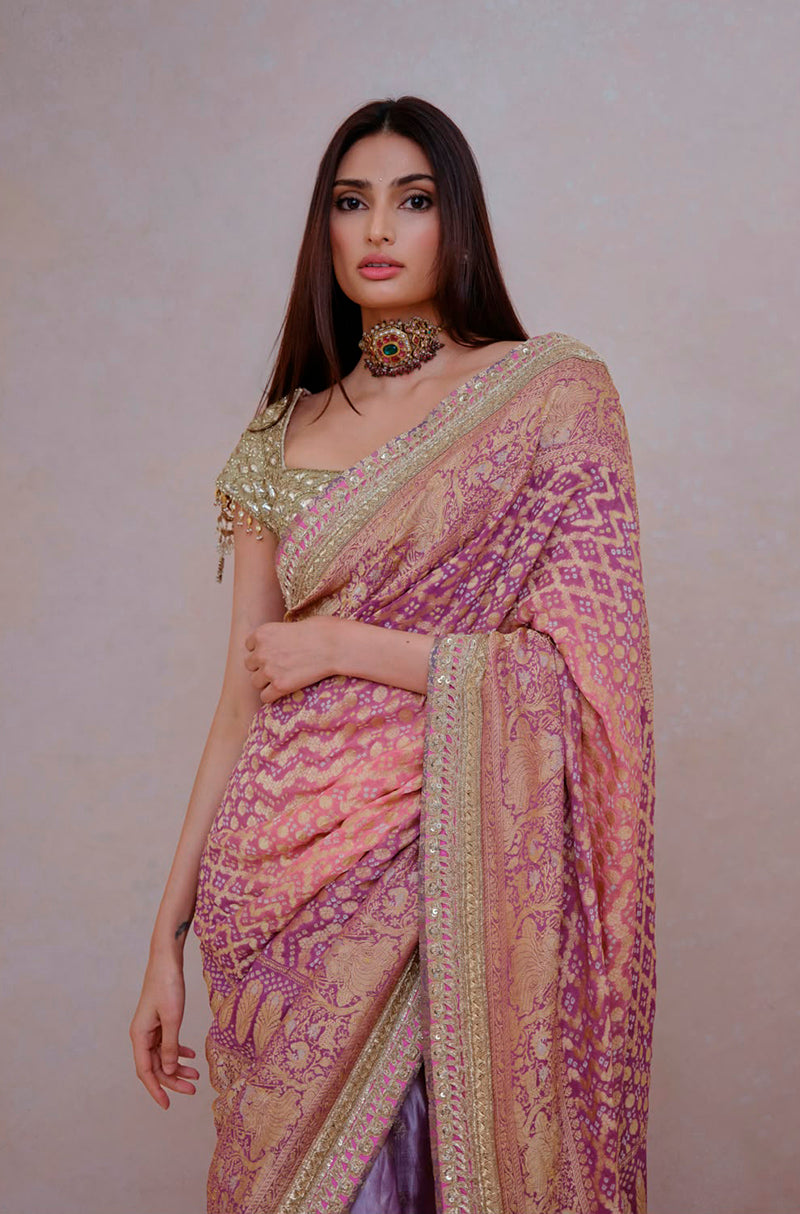 Athiya Shetty in our Timeless Bandini Handloom Saree