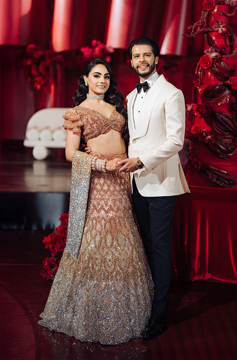 Bride: Rubal Bhangal in our Gold Ombré Embroidered Lehenga Set