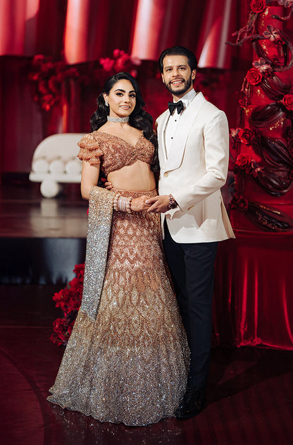 Bride: Rubal Bhangal in our Gold Ombré Embroidered Lehenga Set